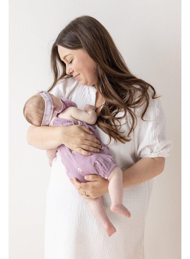 Feetje - Jumpsuit mousseline AO embroidery - Flower Ranch - Violet