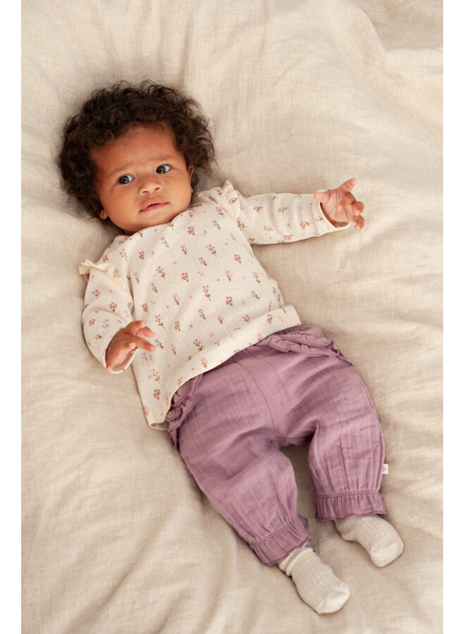 Feetje - Broek mousseline - Flower Ranch - Violet
