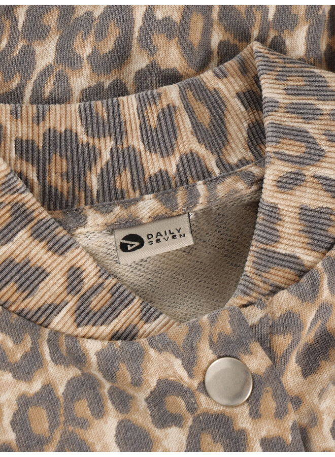 Daily7 - Sweat jacket print - Sandshell