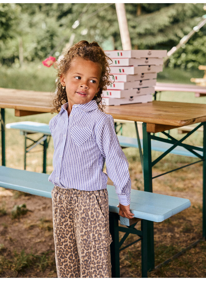 Daily7 - Shirt longsleeve stripe - Lolite