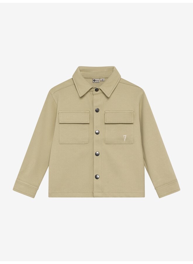 Daily7 - Shirt jacket structure - Pale olive green