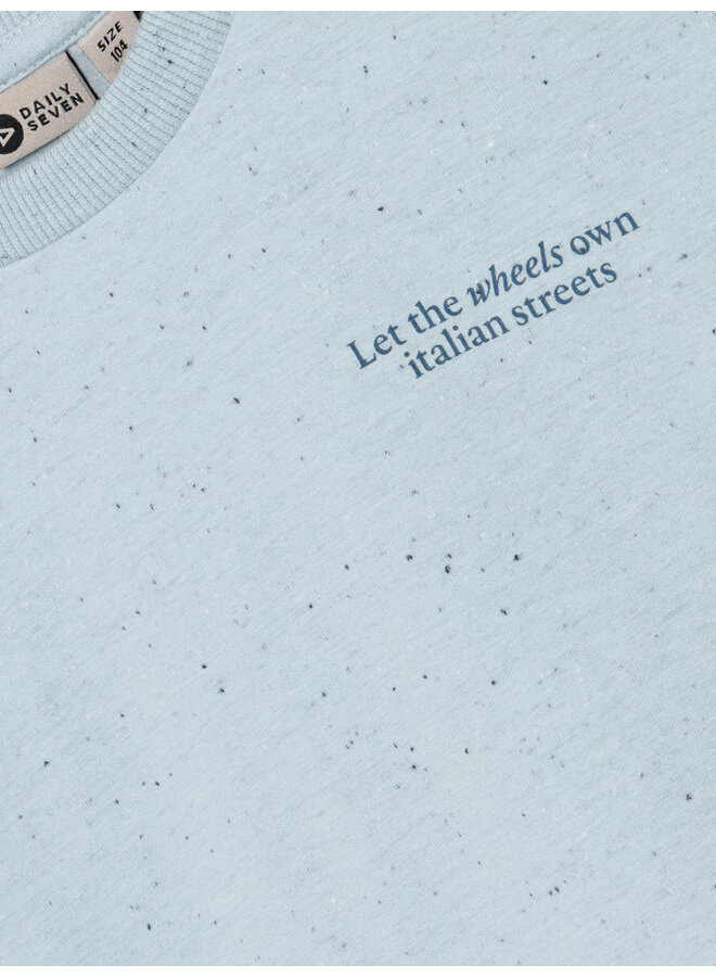 Daily7 - T-shirt nappy backprint - Celestial blue