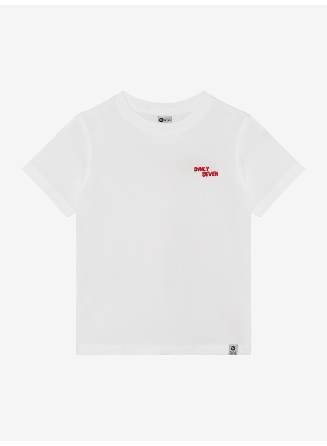 Daily7 - Oversized t-shirt backprint - Egret