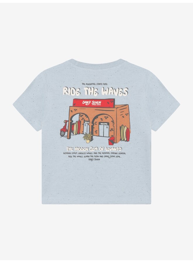 Daily7 - T-shirt backprint - Celestial blue