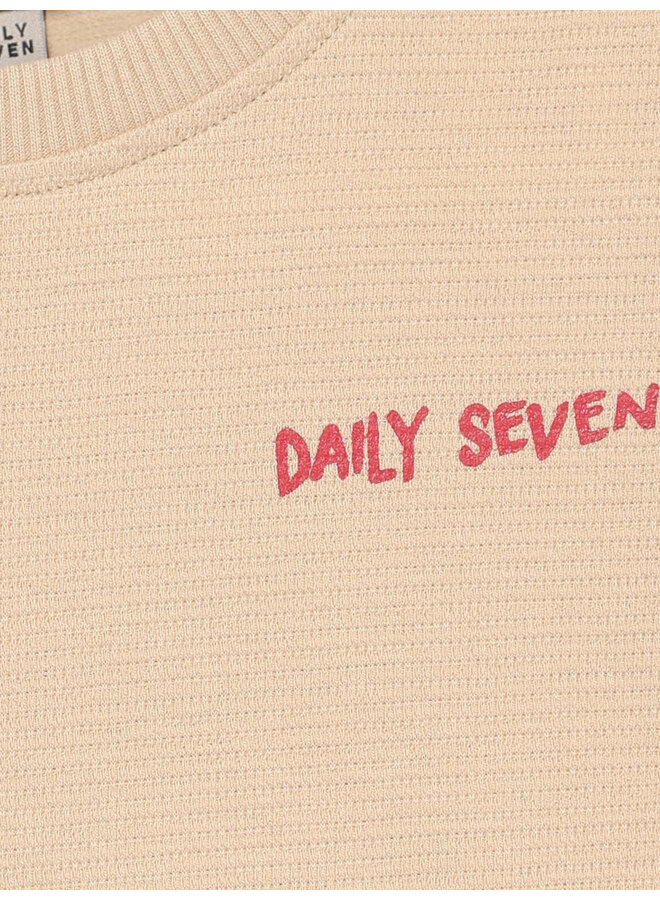 Daily7 - T-shirt backprint - Latte sand