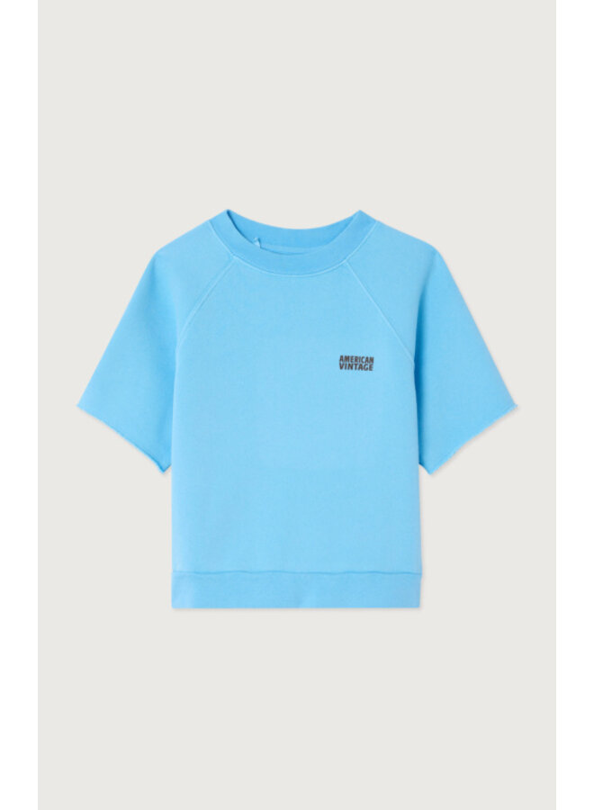 American Vintage - Izubird sweats shortsleeve – Blue ciel vintage