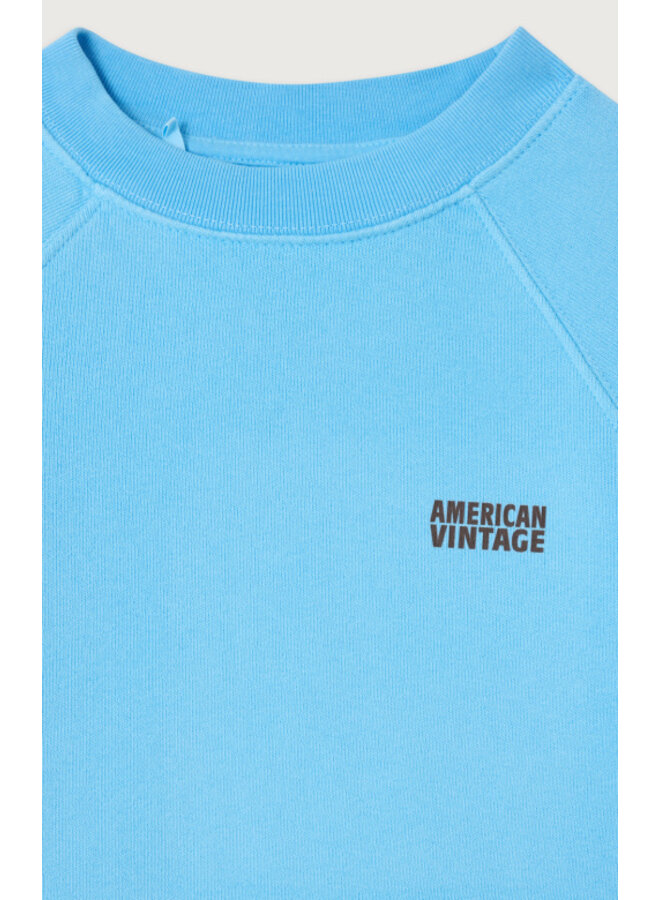 American Vintage - Izubird sweats shortsleeve – Blue ciel vintage