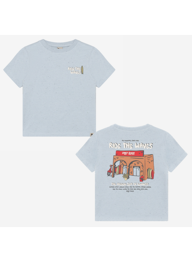 T-shirt backprint - Celestial blue