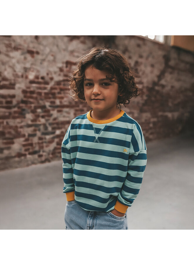 Your Wishes - Stripe French knit sweater - Corsair