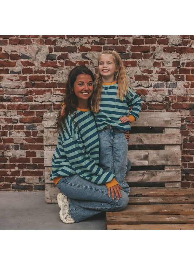 Your Wishes - Stripe French knit sweater - Corsair