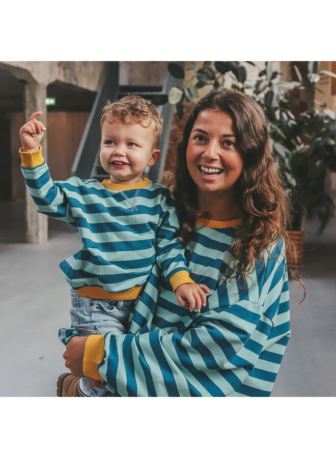 Your Wishes - Stripe French knit sweater - Corsair