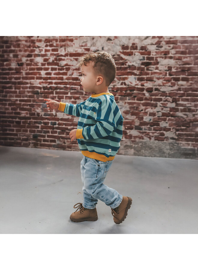 Your Wishes - Stripe French knit sweater - Corsair