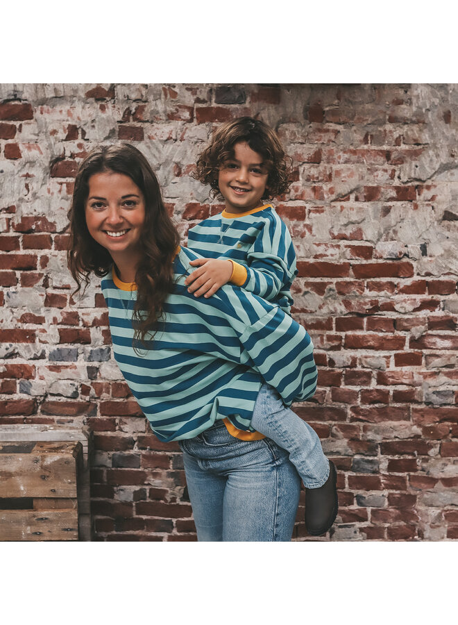 Your Wishes - Stripe French knit sweater mom - Corsair