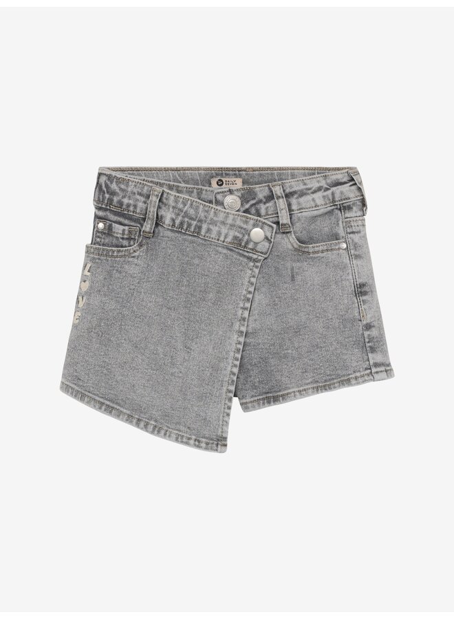 Denim skorts - Grey denim