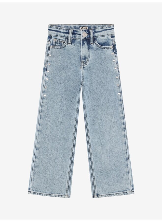 Daily7 - Denim wide fit studs – Blue denim
