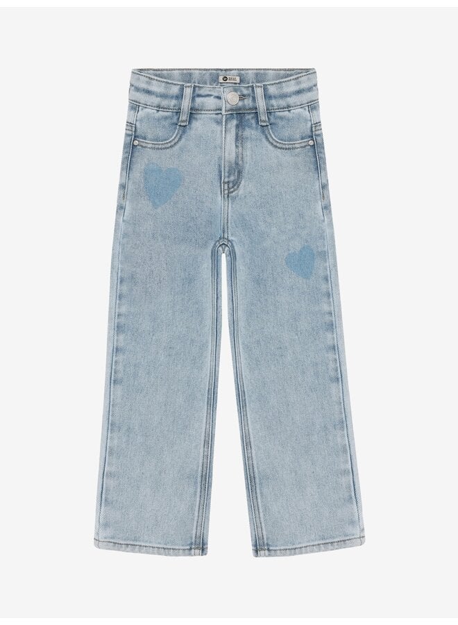 Denim wide fit heart – Light blue denim