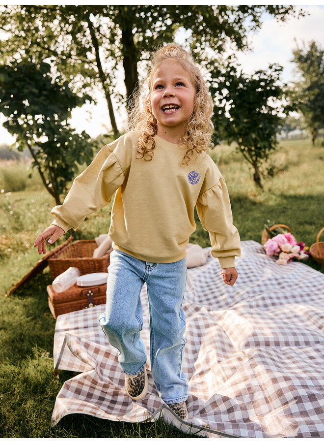 Daily7 - Denim wide fit heart – Light blue denim