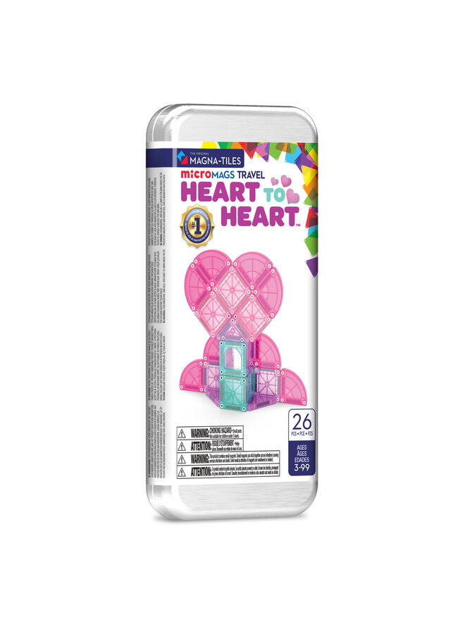 MAGNA-TILES - MicroMAGS heart to heart travel set