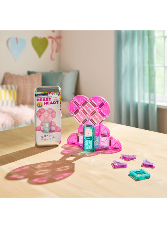 MAGNA-TILES - MicroMAGS heart to heart travel set