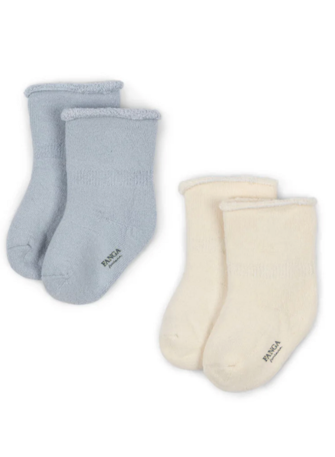 Fanga Fontana - Vicino 2 pack terry socks – Gray dawn
