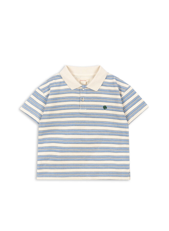 Konges Sløjd - Spotty ss polo - Stripe ciel