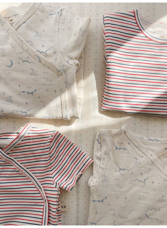 Konges Sløjd - Basic newborn onesie - Stripe tricolore petit