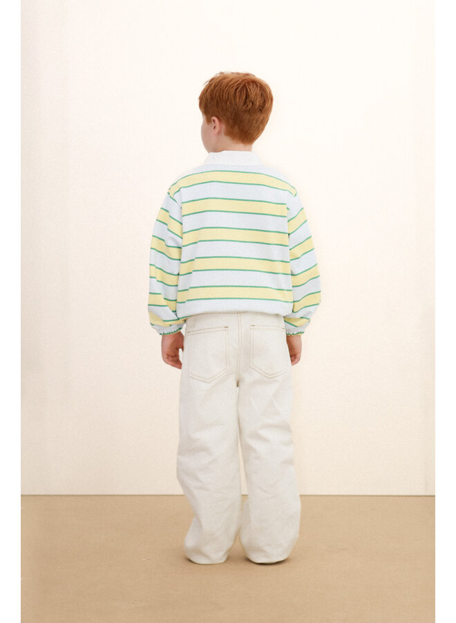 Tiny Cottons - Retro stripes polo sweatshirt