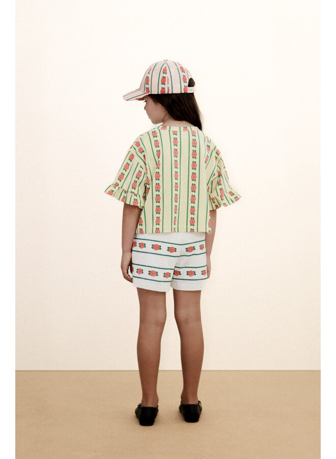 Tiny Cottons - Rose pattern crop tee