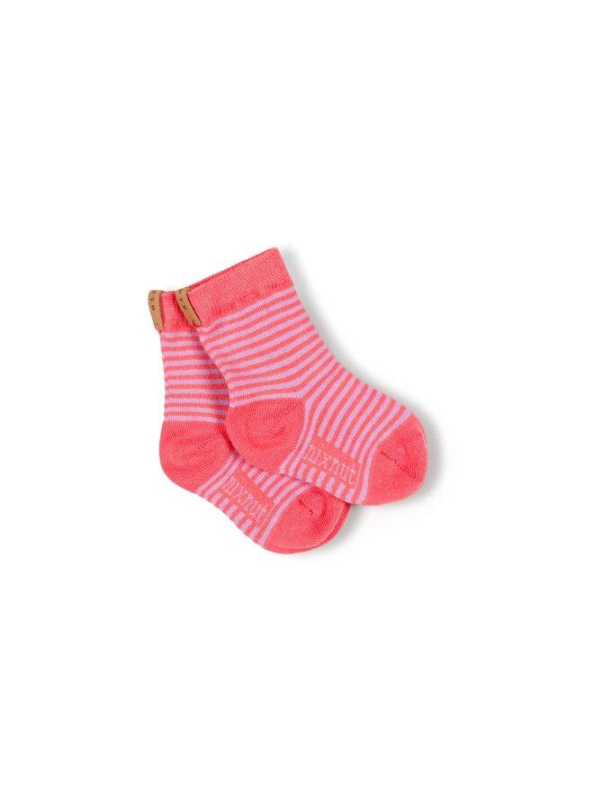 Nixnut - Stripe socks - Coral stripe