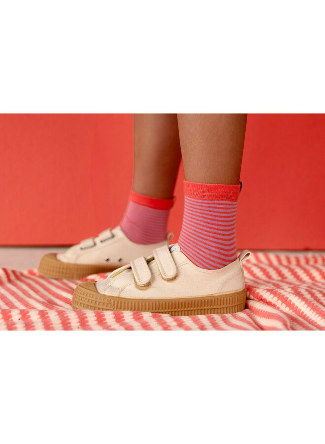 Nixnut - Stripe socks - Coral stripe