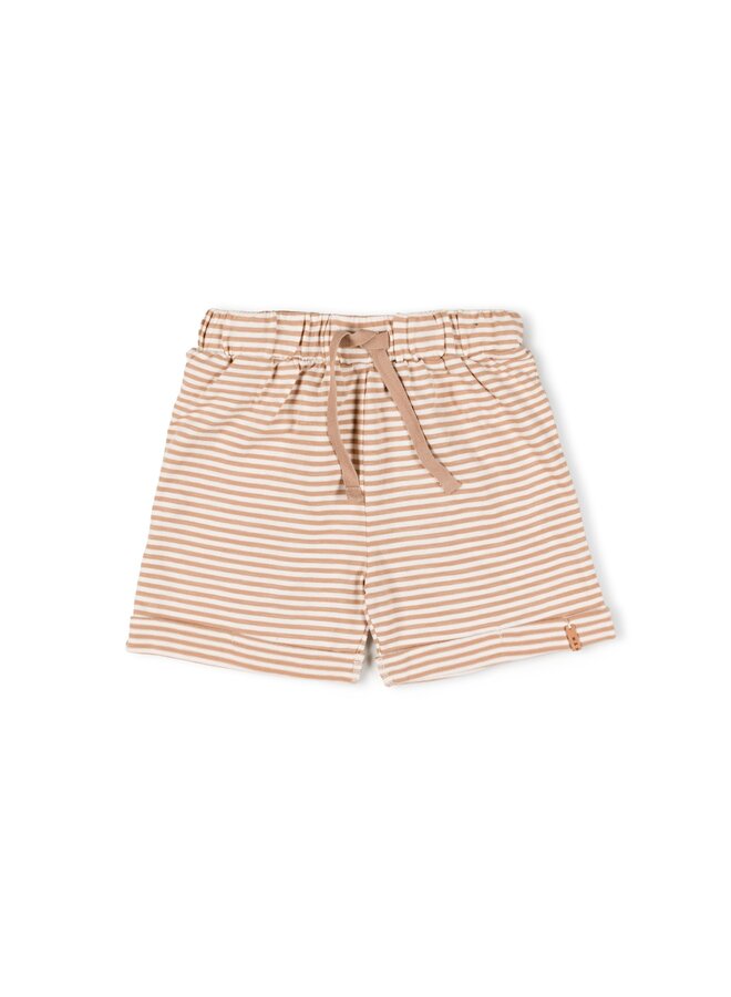 Nixnut - Lace short - Biscuit stripe