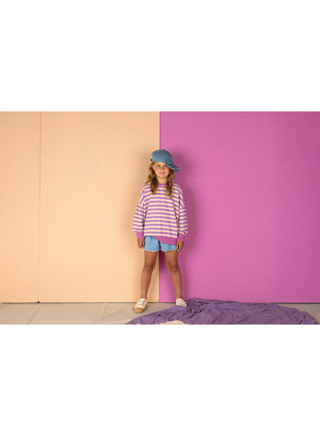 Nixnut - Rel sweater - Iris stripe