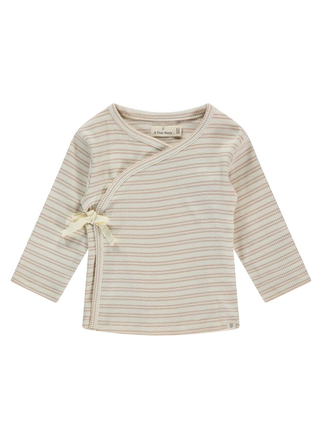 A Tiny Story - Baby t-shirt long sleeve stripes - Nougat