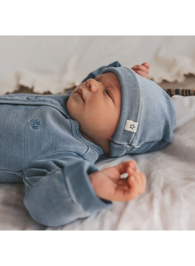 Your Wishes - Knitted denim hat - Bluestone