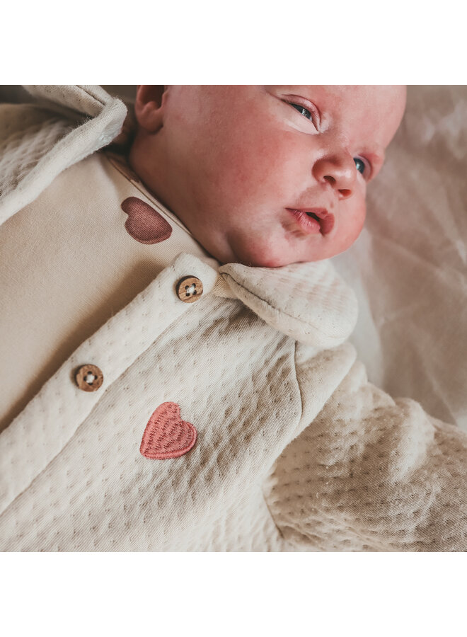 Your Wishes - Quilted jersey cardigan – Oyster gray