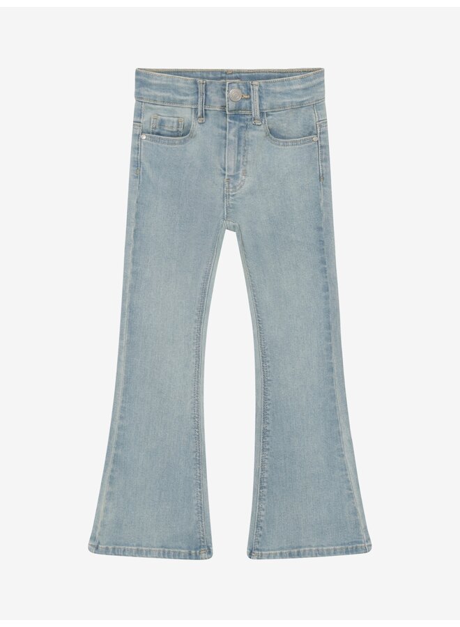 Daily7 - Denim flared fit bow - Medium blue denim