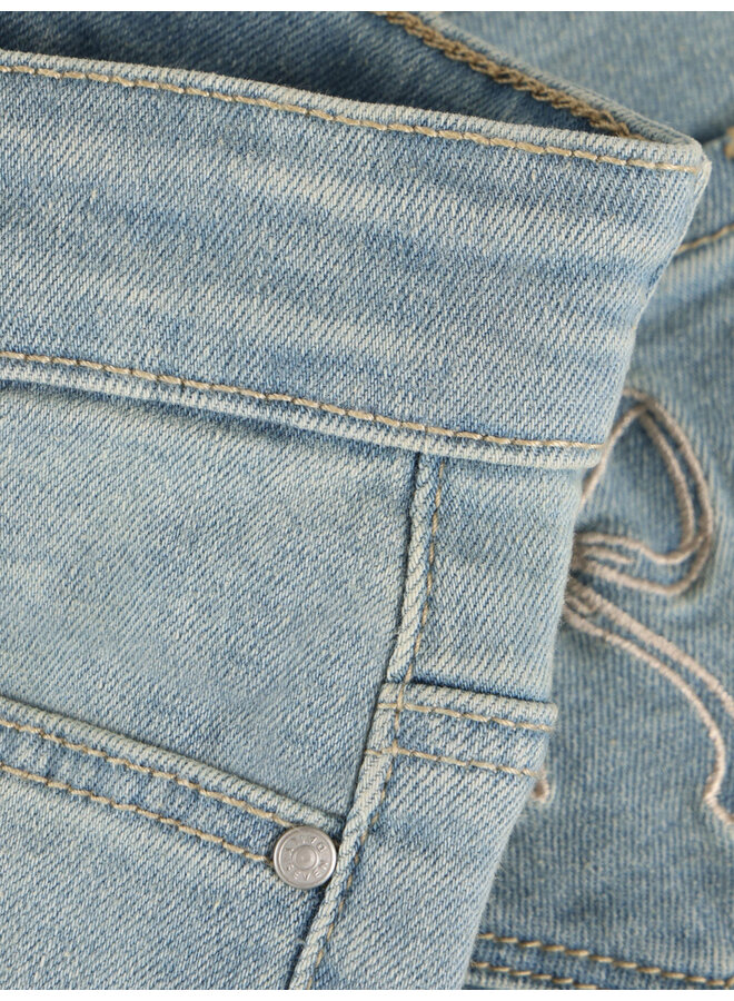 Daily7 - Denim flared fit bow - Medium blue denim