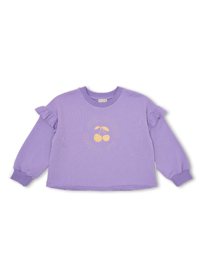 Petit Blush - June ruffle sweater - Chalk violet
