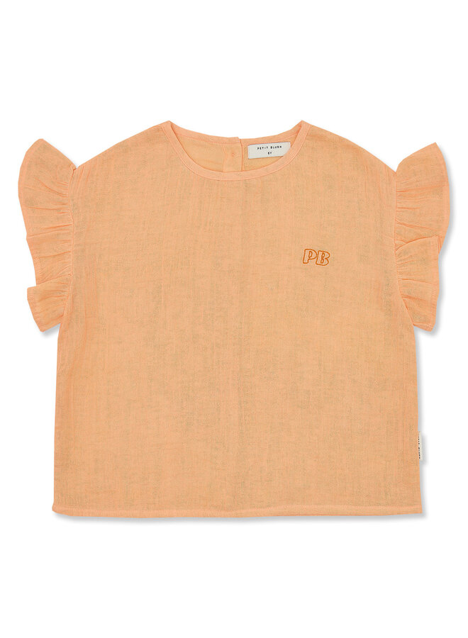 Loua frill blouse - Peach cobbler