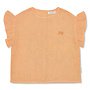 Petit Blush - Loua frill blouse - Peach cobbler