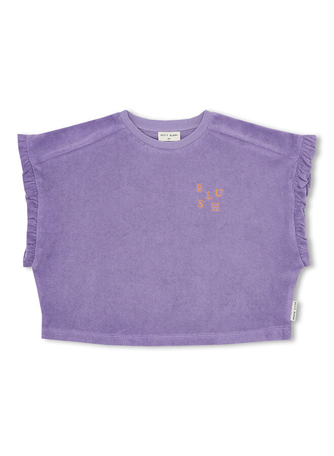 Petit Blush - Towel ruffle top - Chalk violet