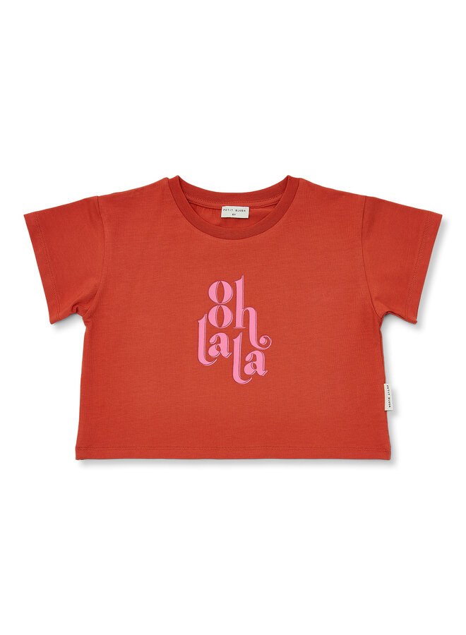 Petit Blush - T-shirt ooh lala - Burnt brick