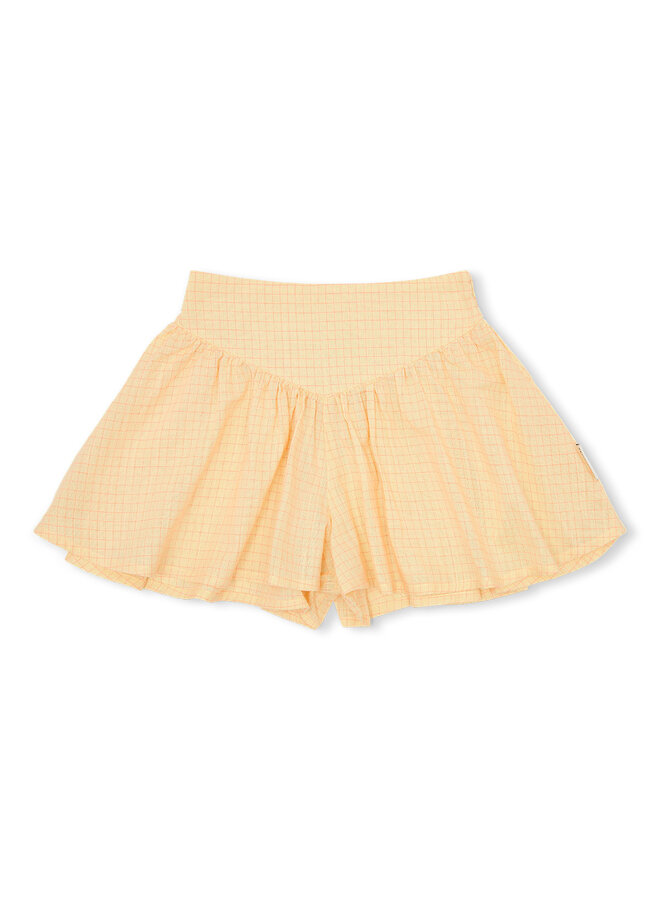 Romantic short - Check butter yellow
