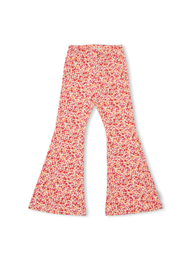 Petit Blush - Bowie flared pants - Small flowers AOP
