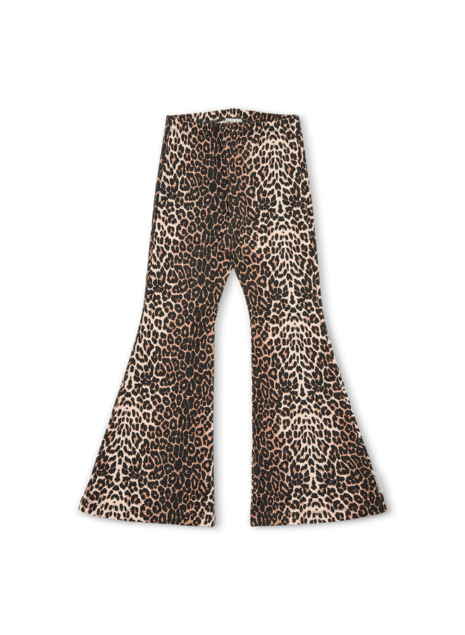 Petit Blush - Bowie flared pants - Leopard AOP