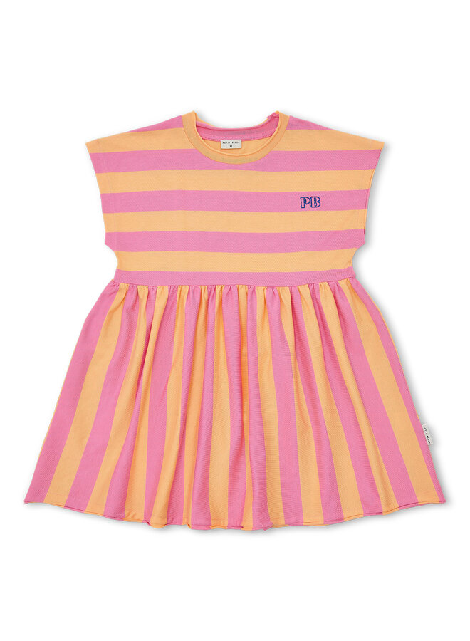 Stripe dress - Cashmere rose/Peach cobbler