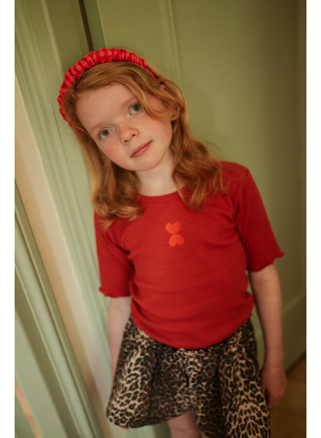 Petit Blush - Rib t-shirt - Burnt brick