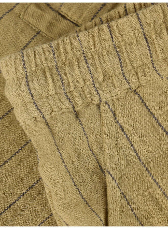 Daily7 - Shorts small stripe - Pale olive green