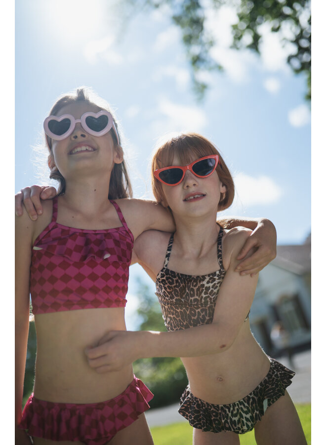 Petit Blush - Ruffle bikini - Leopard AOP