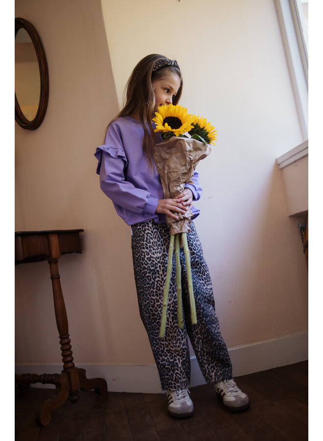 Petit Blush - June ruffle sweater - Chalk violet